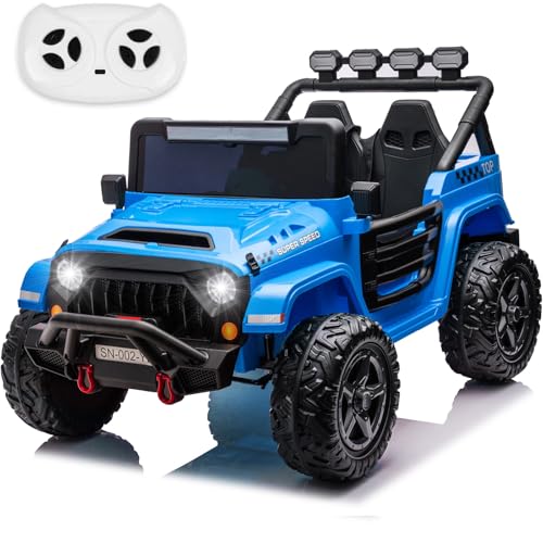 NEWQIDA 24V Ride on Toys for Big Kids Battery Powered Electric Vehicles 2 Seater Electric Car with Remote Control 4x4 Ri - Detailed View