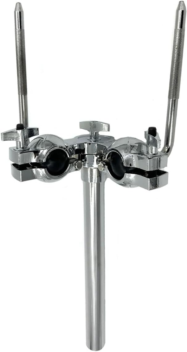 Double Tom Holder Double Tom Arm Clamp Stand Adjustable L Rod Ball Tom Drum Mount Bracket for Drum Set Mount Hardware Parts
