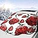 Produktbild Feiyaodeng Blume Pfingstrose Handarawn Blumenmuster Hintergrund 2149 Universal Auto Schneedecke Eisabdeckung Frontscheibe Visier Abdeckung 57.9X46.5 Zoll