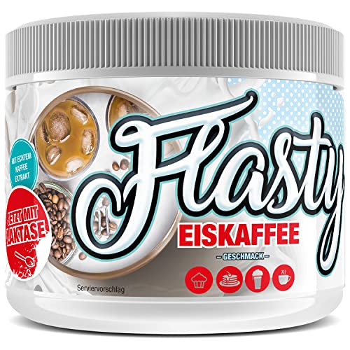 Flasty Geschmackspulver (Eiskaffee) 1 x 250g Kalorienarmes Flavour Pulver mit Nur ca. 9 kcal pro Portion bringt es Leben in deinen Quark, Joghurt und vielem mehr.