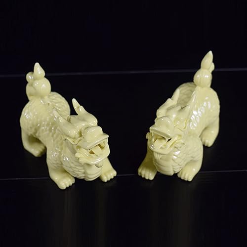 Miniatura 4 de CHUNCIN - Estatua de Feng Shui QilinKylin Riqueza Prosperidad Estatua de decoración del hogar Regalo Atrae riqueza y buena suerte, la mejor