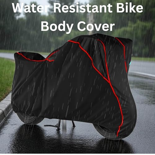 Image of 100% Waterproof (Tested) Bike Cover Compatible for Honda Activa | All Weather Protection from Rain, Dust, UV Rays & Scratches with Mirror Pockets|Keeps Bike Cool|Perfect Bike Body Cover