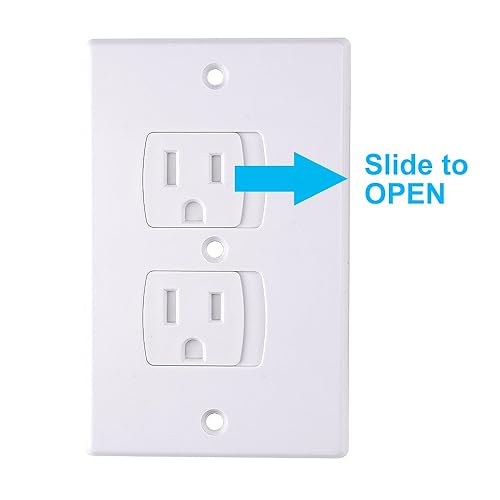 Miniatura 3 de AUSTOR Paquete de 12 cubiertas de toma de corriente eléctrica de seguridad para bebés, seguridad para bebés, enchufe de pared con cierre automático,