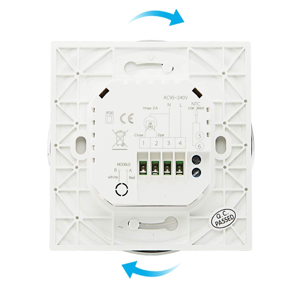 Termostato WiFi 5A acqua schermo LCD touch Alexa Google Home | Termostato programmabile schermo touch, pannello spazzolato 95-240V, controllo remoto acqua calda domestica