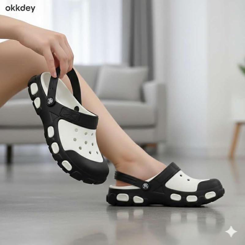 Image of Richmen Super Soft Stylish and Comfortable EVA Anti-Skid Men Sliders with Lightweight Cushioned Footwear Adjustable Back Strap Everyday Use Mules for Boys & Men's Clogs
