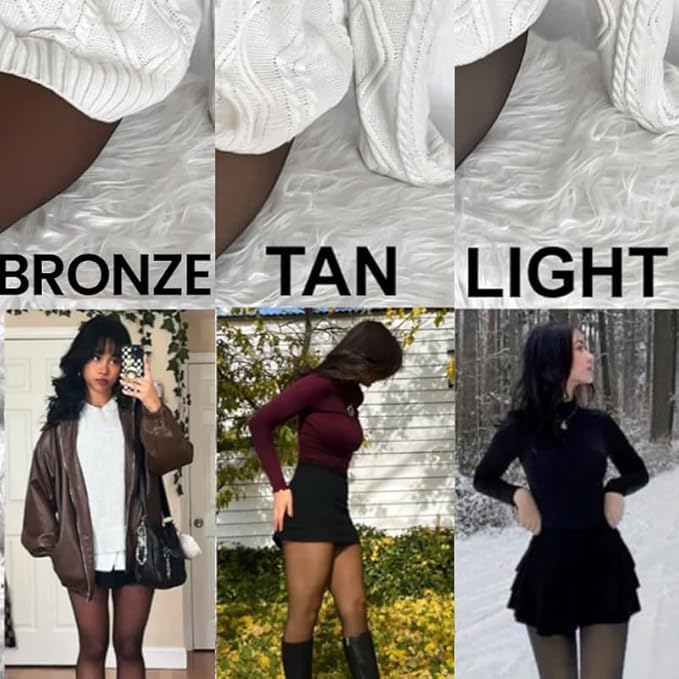 Lemon Faux Translucent Fleece Lined High Waist Thermal Tights3