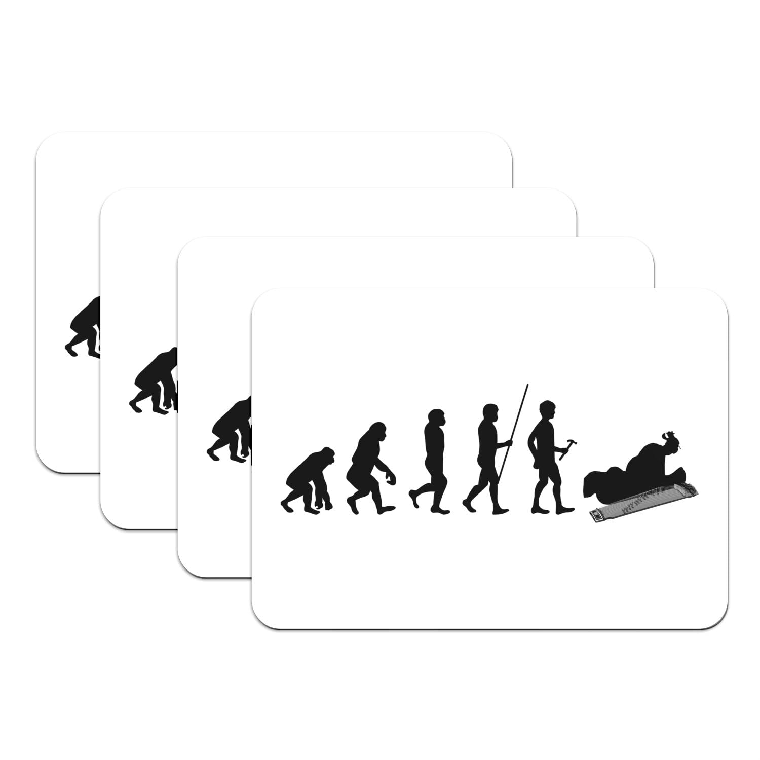 Sets de table blanc motif évolution Koto japonais cadeau idéal pour musicien et passionné