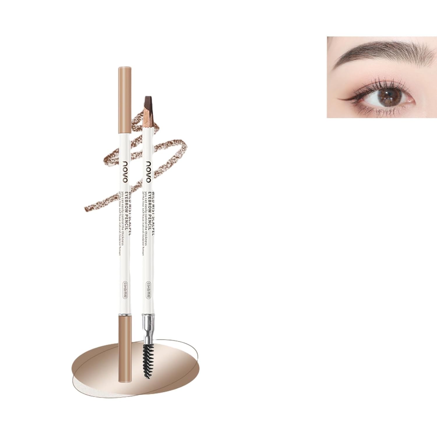 Revant Eyeliner for Mature Women Gel,3D Double End Eyebrow