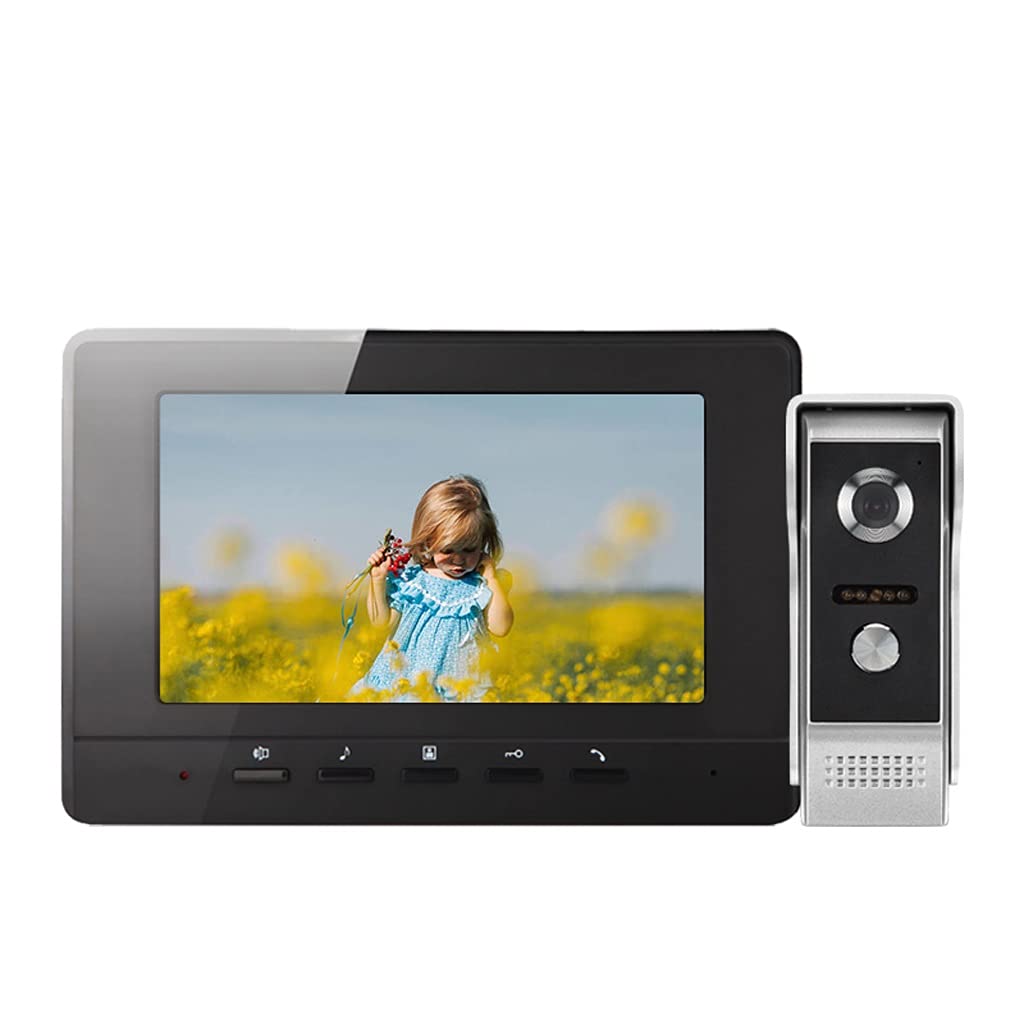 Téléphone vidéo TVL 7 pouces avec interphone de sonnette et panneau de saisie pour maison