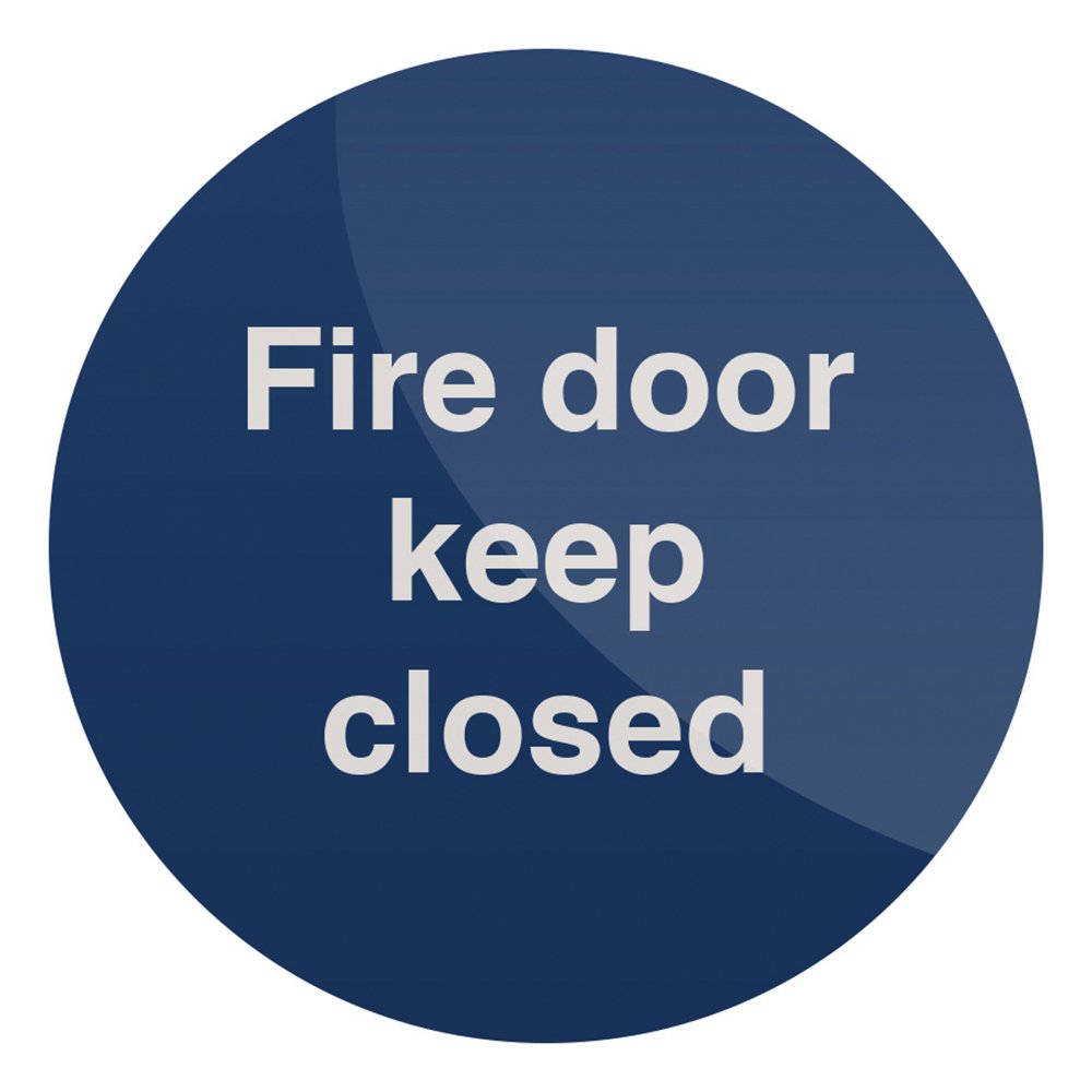 Fixman 722218 Self Adhesive Fire Door Keep Closed Sign 100 x 100mm