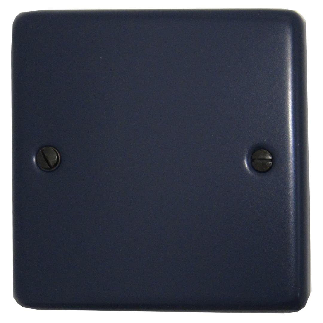 G&H Brassware Blue G&H Crb31 Standard Plate 1 Gang Single Blank Plate