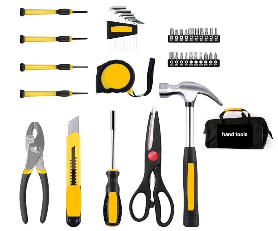FITHOIST Kit general de herramientas manuales para el hogar, kit de herramientas manuales actualizadas para bricolaje y mejoras del hogar