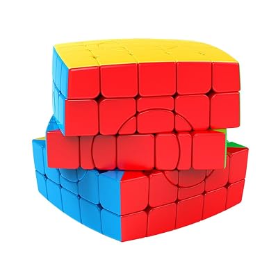 Willking Circular 5x5x5 Speed Cube Stickerless Puzzle Toys Gift (Circular 5x5 2.0)