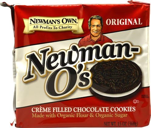 Newman's Own Newman O's Cookies Chocolate with Vanilla Creme -- 13 oz (Pack of 3)