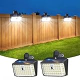 LIFENGSOLER Clip on Solar Lights Outdoor with Motion Sensor, 800LM 176LED Solar Fence Lights Outdoor Waterproof, 3 Modes & Portable Security Lights for Chain Link Patio Deck Yard Garage (2Pack)