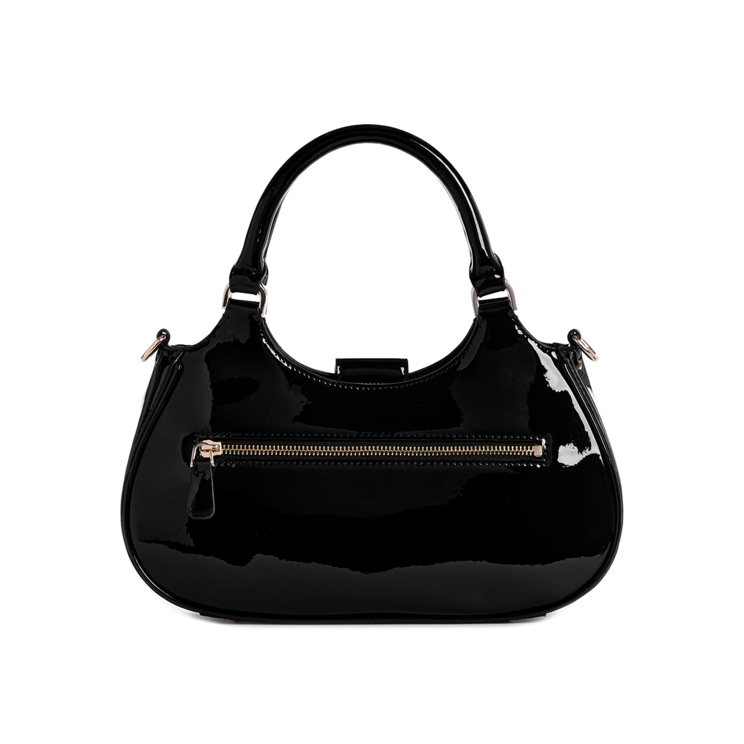 GUESS Borsa a mano/tracolla Nolana small girlfriend satchel nero vernice B25GU157 PG950005