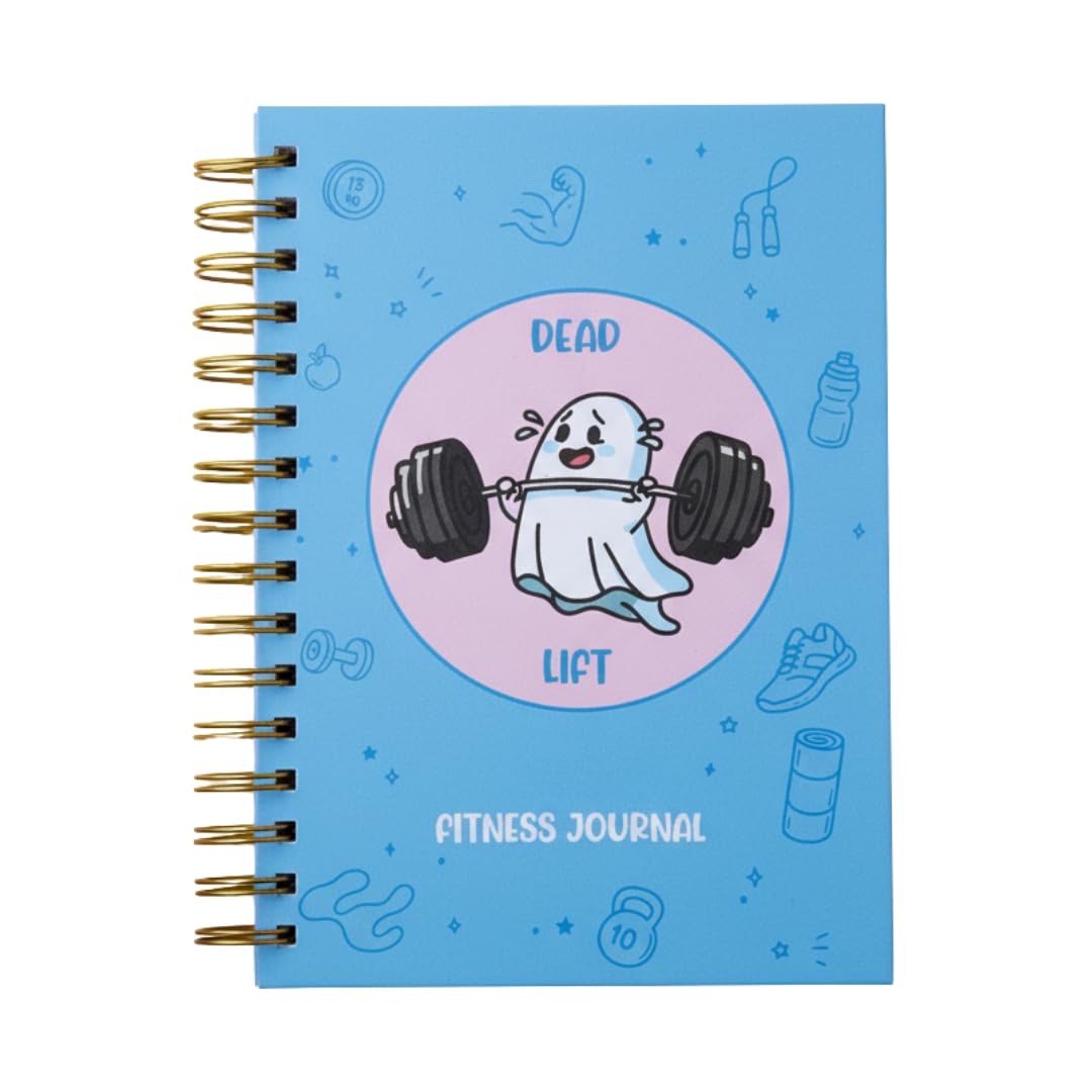 Fitness Journal, 6-Month Workout Log Book with Daily Planner, Habit Tracker, Diet & Progress Tracker | A5 Wirobound 170 Pages (Dead Lift)-image-15