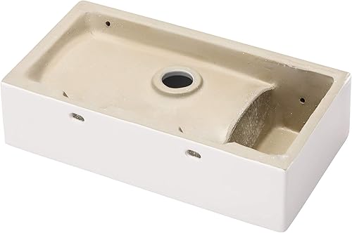 Miniatura 7 de Dcolora - Fregadero flotante de 18 x 10 pulgadas, pequeño fregadero de baño montado en la pared, rectangular flotante de porcelana de cerámica