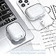 MHYALUDO Kompatibel mit Airpods Pro 2/1 Generation Hülle, Kompatibel mit Airpods Pro Hülle 2 Generation USB C Ladeanschluss, Transparente Weiche Hülle mit Lanyard Reinigungsstift, Weiß