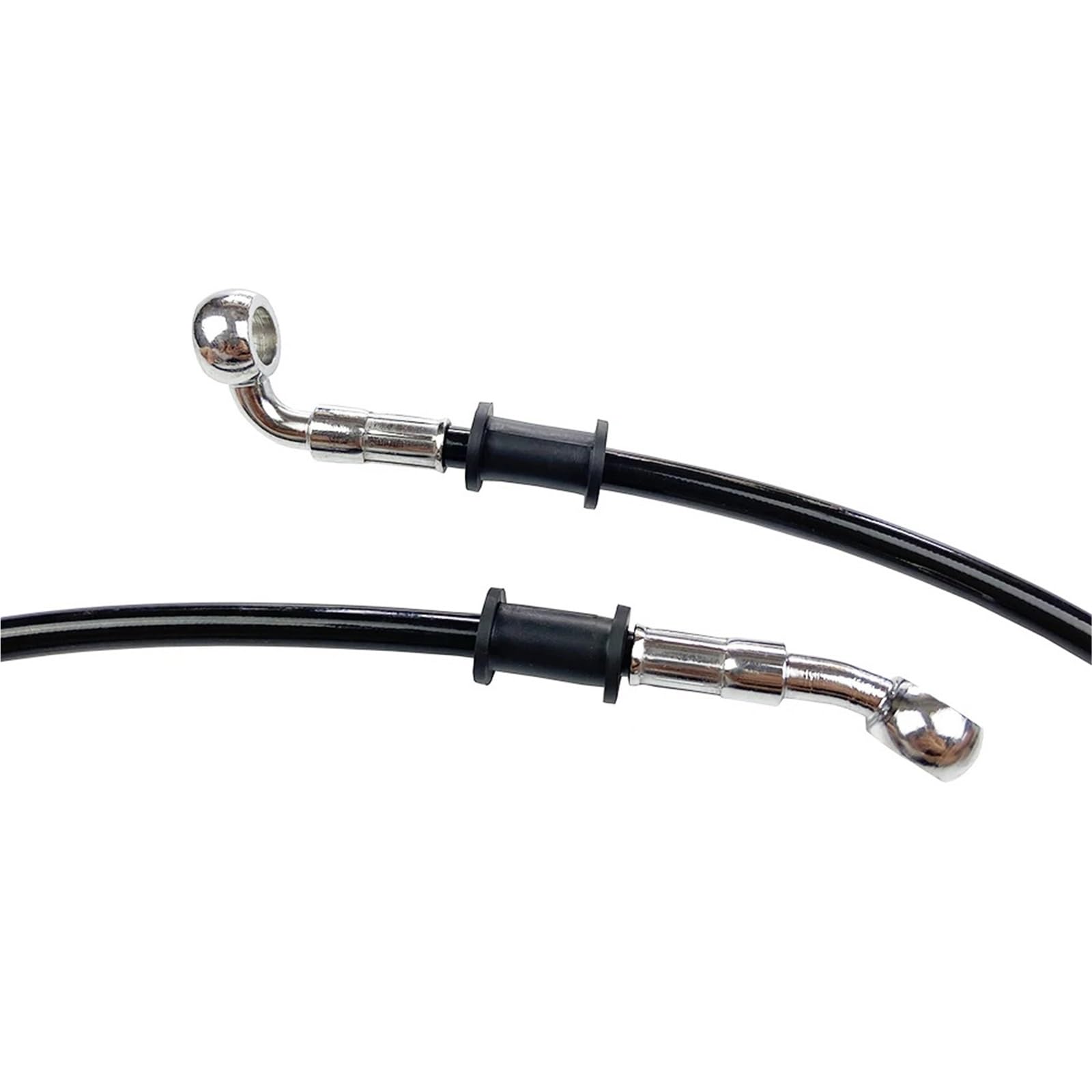 Zestaw linki sprzęgła motocykl Motocyklowy hydrauliczny wzmocniony przewód wężowy oleju hamulcowego do roweru wyścigowego ATV Dirt Pit(Black 2200mm)