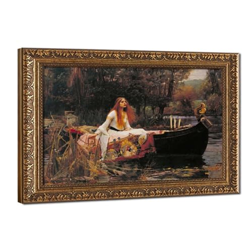 Impression sur toile La Dame de Shalott par John William Waterhouse 50x75 cm