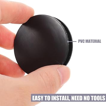 30 Pieces Rubber Saving Box Plug, Black Piggy Bank Stopper Replacement Bulk Round Bottom Plug Rubber Hole Plugs Piggy Bank Plug Replacement Five Sizes 25/26/30/32/38mm Piggy Bank Stopper