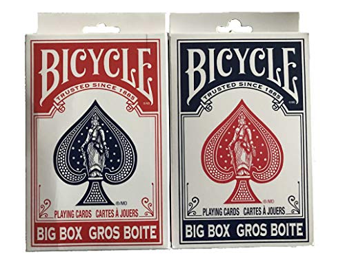 2 Barajas Bicycle Jumbo 4.5" x 7" Rojo y Azul