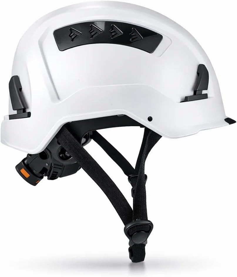 Encased ANSI Z89.1 Type II Class C Construction Vented Hard Hat with Headlight