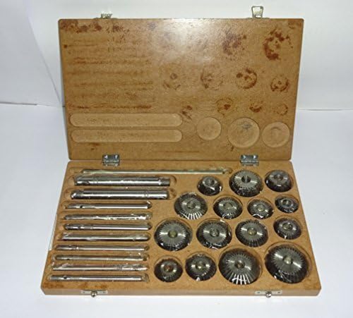 Valve Seat & Face Cutter Set / Kit - 15 Pcs Set for Vintage Cars & Bikes in Wooden Case by Indian Machine Tools