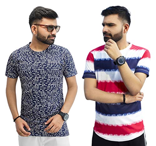 Image of Multicolor Casual T-Shirt for Men (Pack of 2)