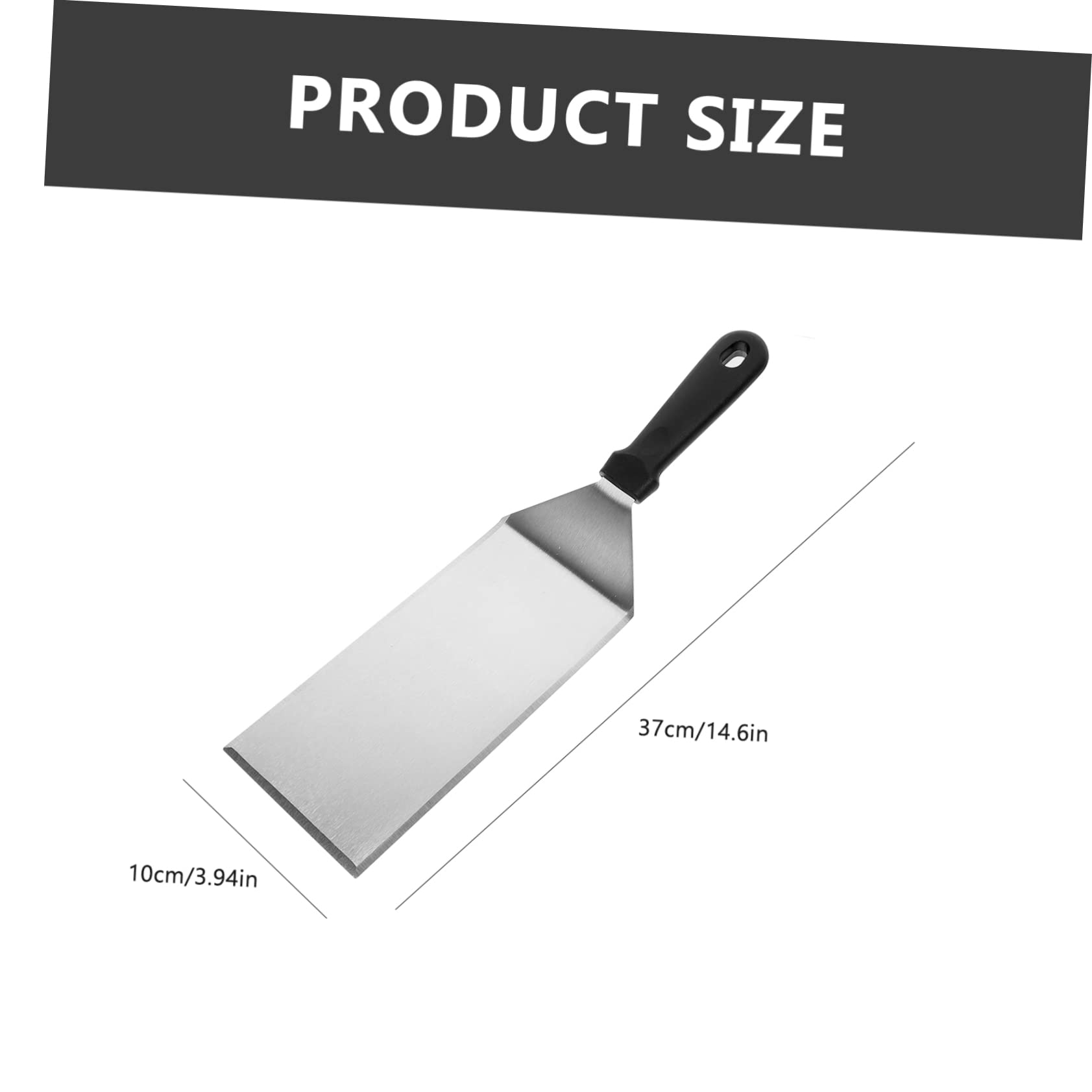 BESTYASH Spatule Facile à Nettoyer Manche en Pp en Acier Inoxydable Set de 3 Pièces pour Barbecue pour Cuisson et Service Cuisine