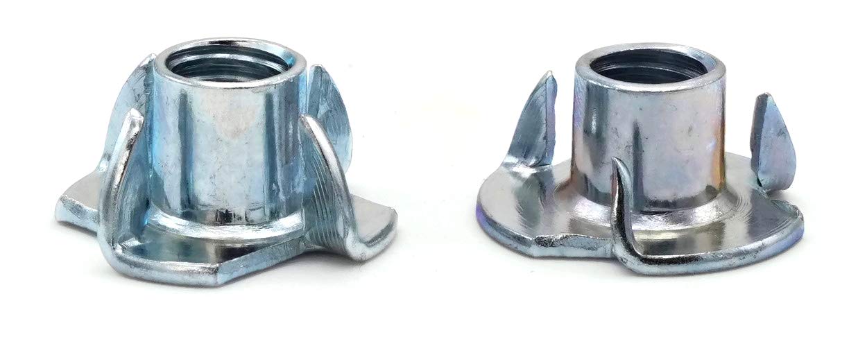 T-Nuts Zinc Plated Steel - 1/4"-20 x 7/16" (4 Prong) - Qty-1000