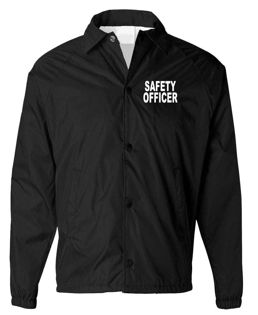 Cold Harbor Service and First Responders Safety Officer Coaches Jackets Event Staff Men’s and Women’s Outerwear Windbreaker (US, Alpha, 3X-Large, Regular, Regular, Black)