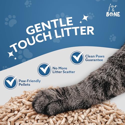 Fur & Bone 1 x 30L Cat Litter - Ultra Absorbent Biodegradable Wooden Pellets, Natural Scent, Odour Control, Soft Bedding for Comfort, Made from Virgin Wood - Unscented - Image 2