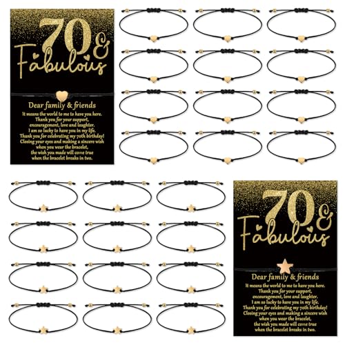Bracelets de voeux reglables et cartes de remerciement pour anniversaire de mariage