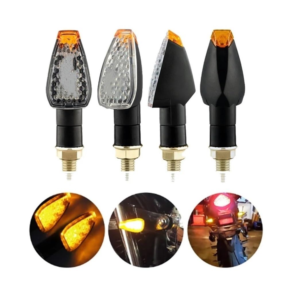 Generique Moto Arrière Lampe Clignotants Universels À 14 LED Pour Motos, 12V, Indicateur Arrière, Feu