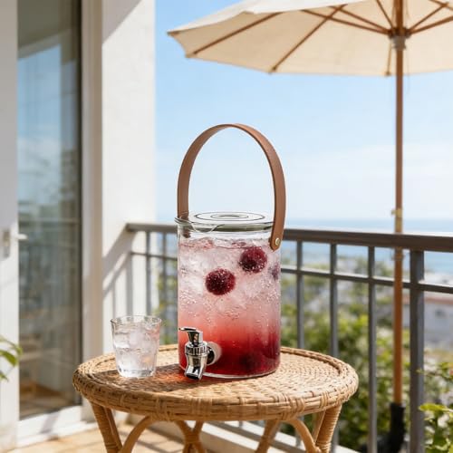 Plastic Beverage Dispenser With Spigot&Filter, Drink Dispensers For Parties - image 7