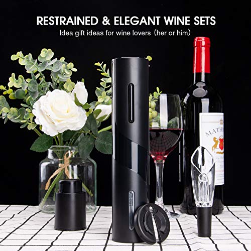 Mafiti Red Wine Accessories Gift Set - Electric Corkscrew with Foil Cutter, Wine Vacuum Stopper and Aerator Pourer for Special Occasions - Cosy Home Interiors Mafiti Red Wine Accessories Gift Set - Electric Corkscrew with Foil Cutter, Wine Vacuum Stopper and Aerator Pourer for Special Occasions - Image 6