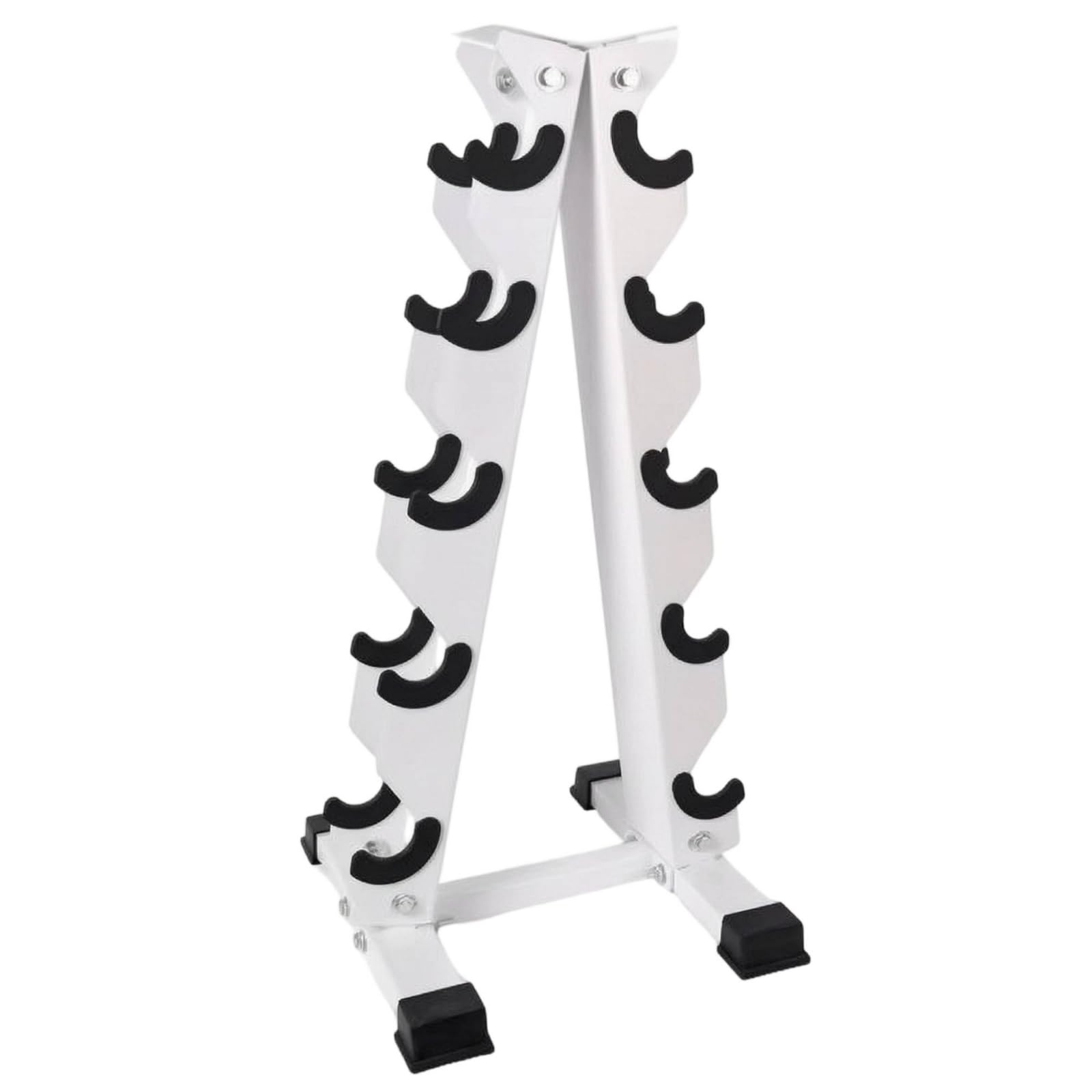 Milageto Porta Manubri a Telaio A Salvaspazio Rastrelliera con 5 Livelli Multilivello Supporto per Sportivi, Home Gym
