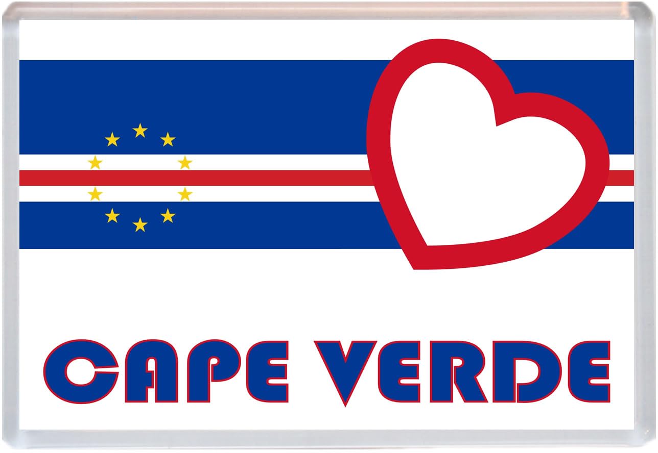 Cape Verde - Love Towns Country Flag - Jumbo Fridge Magnet 96 x 67mm