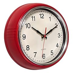Foxtop Retro Wall Clock 9 . 5 Inch Red Kitchen 50 's Vintage Design Round Silent Non Ticking Foxtop Retro Wall Clock 9 . 5 Inch Red Kitchen 50 's Vintage Design Round Silent Non Ticking review