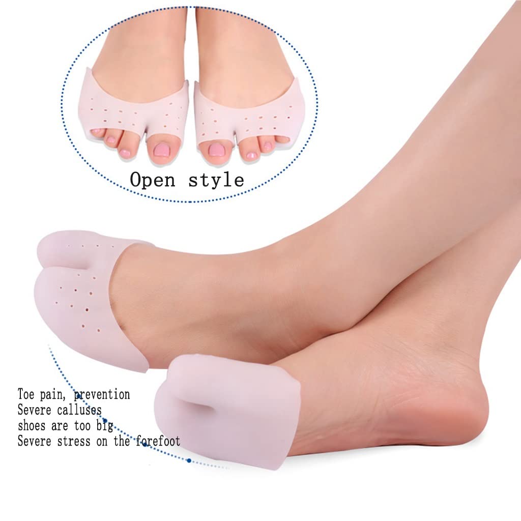 Almohadillas de Silicona para el antepié, Separador de Dedos, Plantilla para aliviar el Dolor, cojín para juanete, Corrector de Hallux Valgus, Herramienta para el Cuidado de los pies