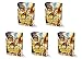 5 Packs Dragon Shield Matte Mini Japanese Gold 60 ct Card Sleeves Value Bundle! â€¦
