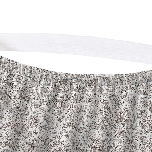 Image of Elegant Comfort Softest and Coziest 6-Piece Sheet Set - 1500 Premium Hotel Quality Microfiber - Deep Pocket, Wrinkle Resistant 6-Piece Paisley Pattern Bed Sheet Set, Full, Paisley Taupe