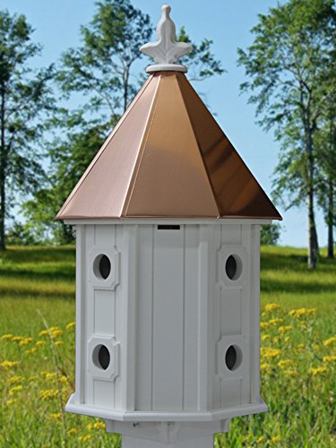 Two-Story 8 Compartment Songbird Weather-Resistant Birdhouse With Copper Roof, Made In The Usa (H14C) #TOP1