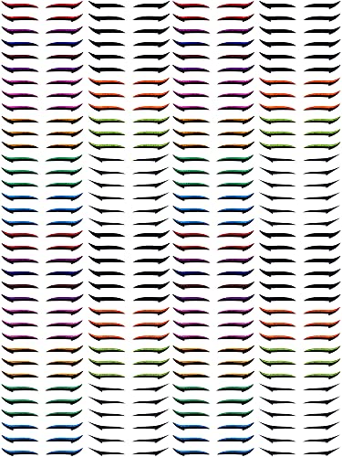288 Pieces Reusable Glitter Eyeliner Stickers Instant Eyeliner Stickers Makeup Self-adhesive Eye Line Strip Sticker Eye Makeup Tool Double Eyelid Sticker Waterproof Reusable Eyeliner Stickers