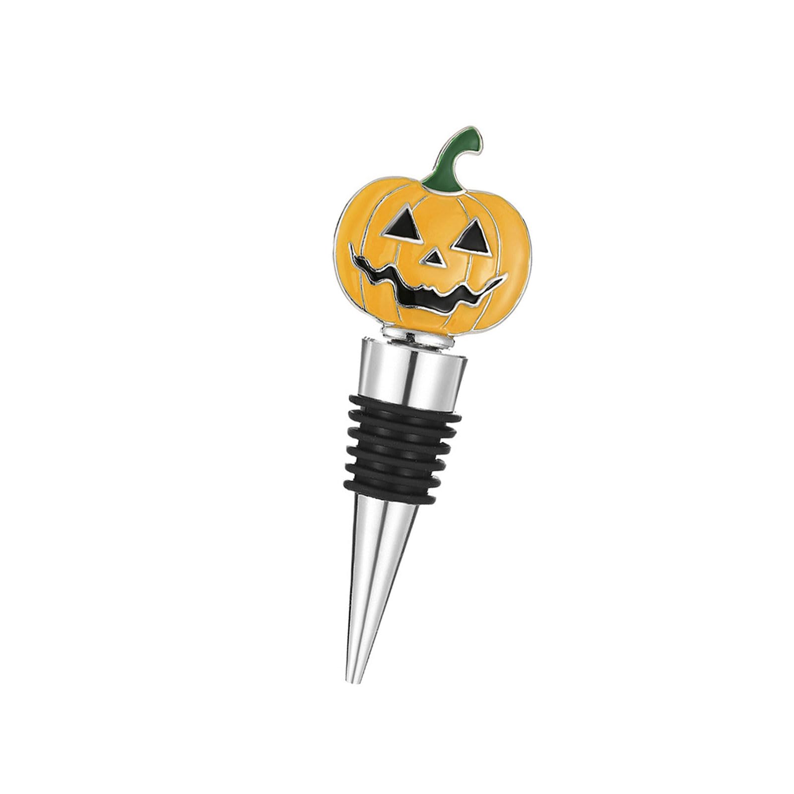Jazuaiao Halloween Pumpkin Wine Stopper Zinc Alloy Festive Bottle Cork for Champagne Preservation & Party Decorations Creative Wine Bottle Stopper