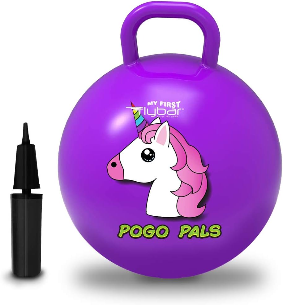Flybar My First Pogo Pals Hopper Ball for Kids, Bouncy Ball with Handle, Balance Ball for Kids, Indoor and Outdoor Toy, Pump Included : Toys & Games