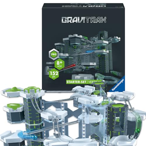 Ravensburger GraviTrax Pro Starter Set Vertical – Circuit à Billes 3D avec piliers et balcons – 153 pièces – Jeu de Construction pour Enfant dès 8 Ans...