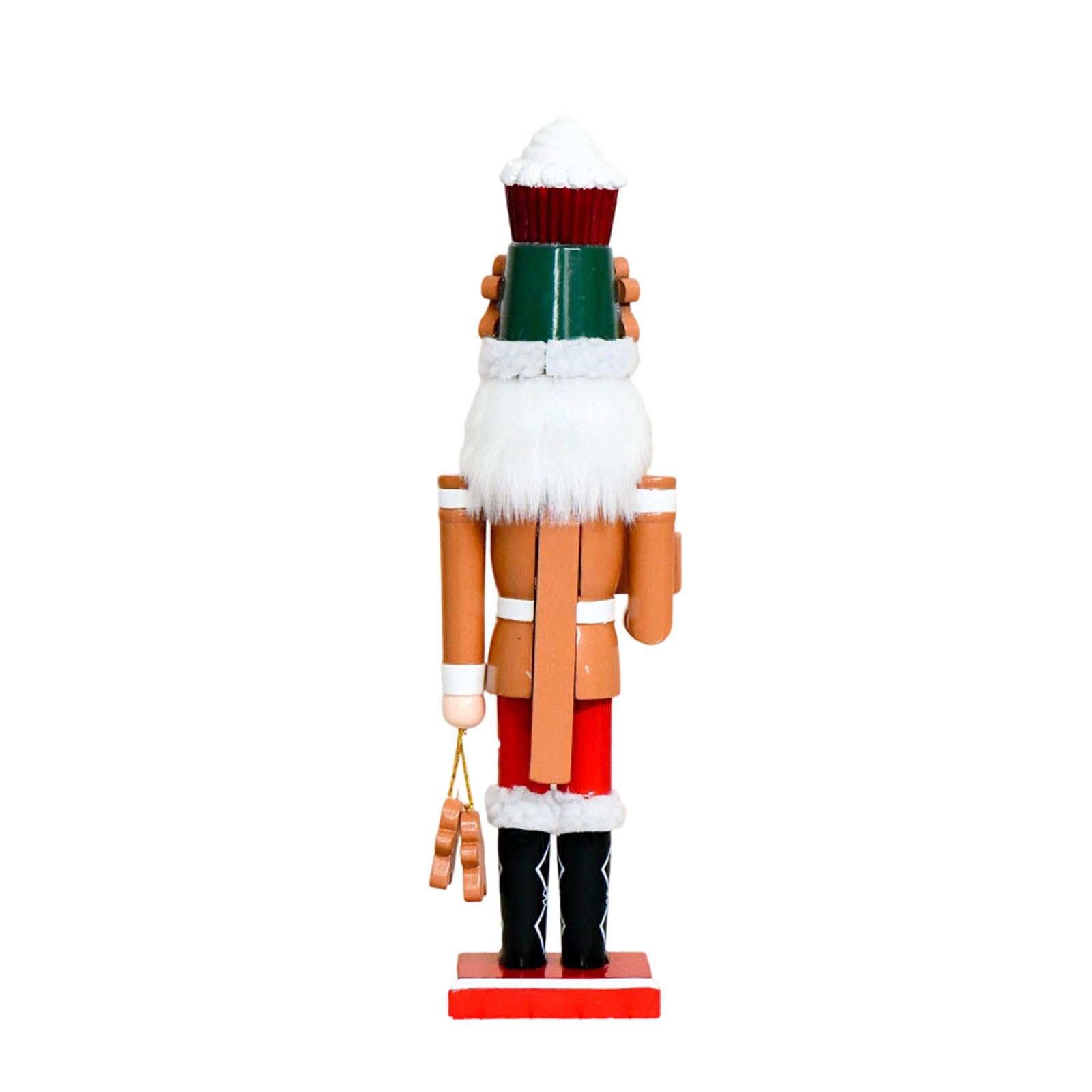 Tsophreniq 35Cm Tall Christmas Nutcrackers Decors Gingerbreads Design Wooden Sculpture Ideal for Seasonal Home Styling Holiday Party Decoration Figurine